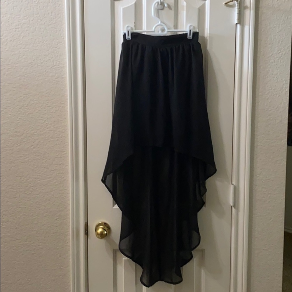 Black High Low Skirt